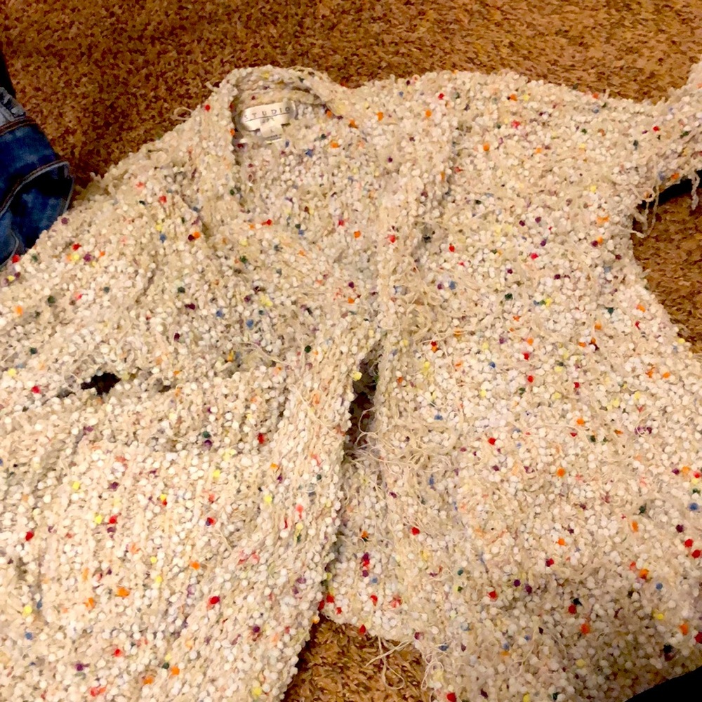 Pom Pom sweater cardigan